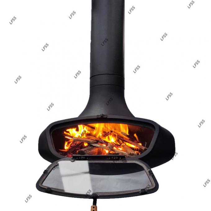 Api tahan api tahan api untuk ruangan baja khusus cat hitam dekoratif 21