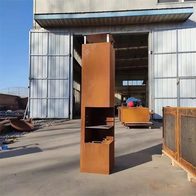 Garden Warming Rustic Wood Burning Outdoor Fireplace Corten Metal Chiminea