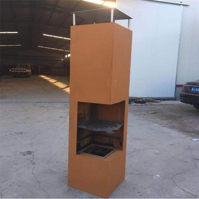 Garden Warming Rustic Wood Burning Outdoor Fireplace Corten Metal Chiminea