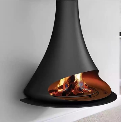 Europe Indoor Wood Burning Stove Decorative Suspended Ceiling Fireplace