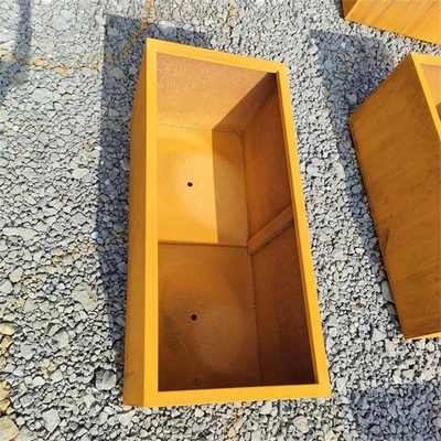 Outdoor Large Corten Rectangular Planters Box Garden Metal Flower Pots