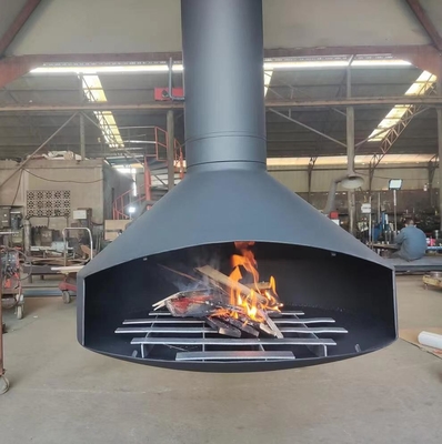 Europe Hanging Wood Burning Stove Decorative Ceiling Suspended Fireplace
