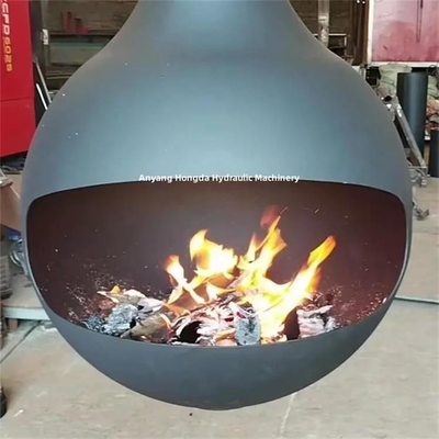 Contemporary Indoor Heaters Orb Rotating Suspended Wood Burning Fireplace
