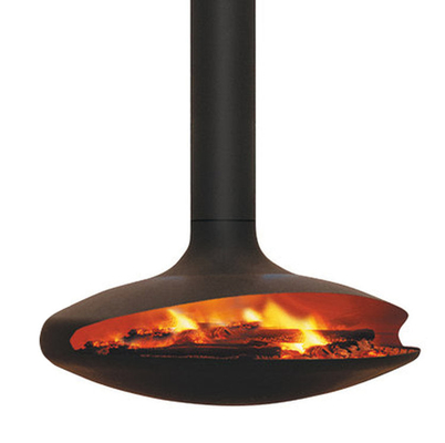 suspended stove wood  indoor hanging fireplace carbon fireplace contemporary  steel burning stove for hotels hanging
