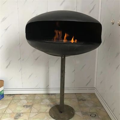 Large 1200mm diameter round carbon steel suspended real fire stove heating fireplace rotated wood burner