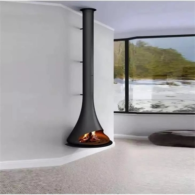 Suspended Steel Fireplace 700mm Indoor Decorative Wood Burning Stove Hanging